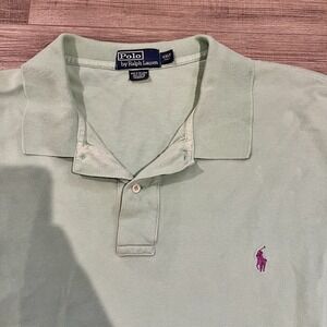 Polo Ralph Lauren Polo Shirt Men's 4XLT Light Aqua Green